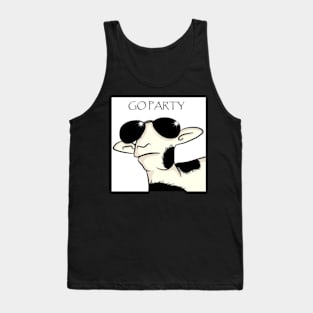 The Coolest Goat Sunglasses Go Party Tank Top